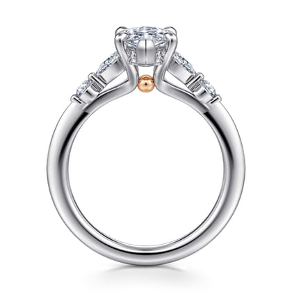 Kallie - 14K White-Rose Gold Marquise Shape Diamond Engagement Ring