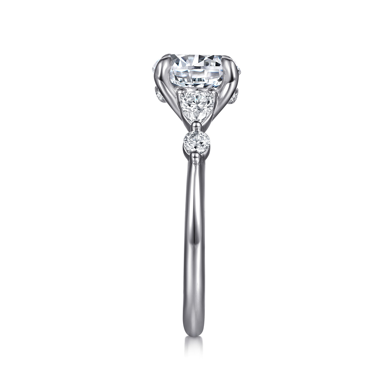 Kallie - 14K White-Rose Gold Round Diamond Engagement Ring