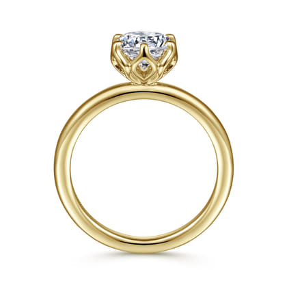 Kamera - 14K Yellow Gold Round Solitaire Engagement Ring