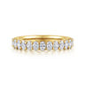 Straight Wedding Ring in 14k Yellow Gold with Oval Natural Diamond at Gabriel & Co.