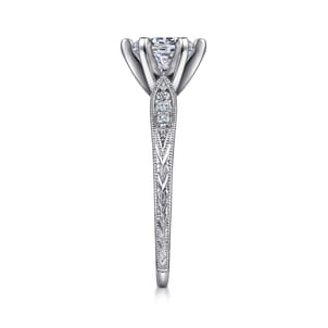 Kate - 14K White Gold Round Diamond Engagement Ring