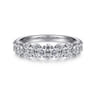 Fancy Wedding Ring in 14k White Gold with Round Natural Diamond at Gabriel & Co.