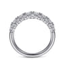 Fancy Wedding Ring in 14k White Gold with Round Natural Diamond at Gabriel & Co.