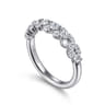 Fancy Wedding Ring in 14k White Gold with Round Natural Diamond at Gabriel & Co.