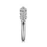 Fancy Wedding Ring in 14k White Gold with Round Natural Diamond at Gabriel & Co.