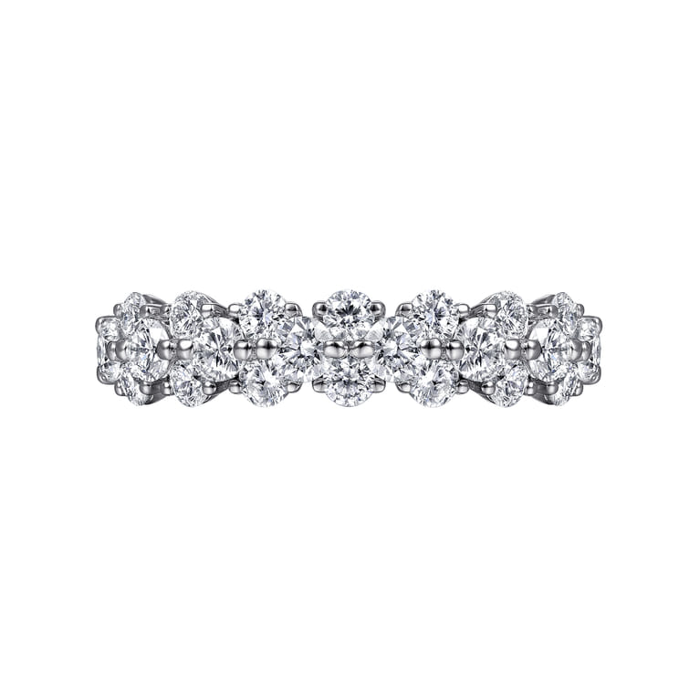 Fancy Wedding Ring in 14k White Gold with Round Natural Diamond at Gabriel & Co. - Shot 6