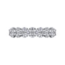 Fancy Wedding Ring in 14k White Gold with Round Natural Diamond at Gabriel & Co.