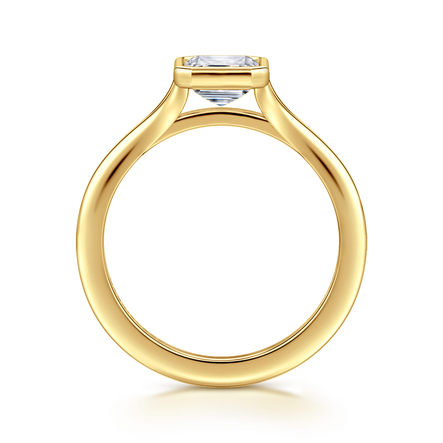 Kaya - 14K Yellow Gold Emerald Cut Solitaire Diamond Engagement Ring