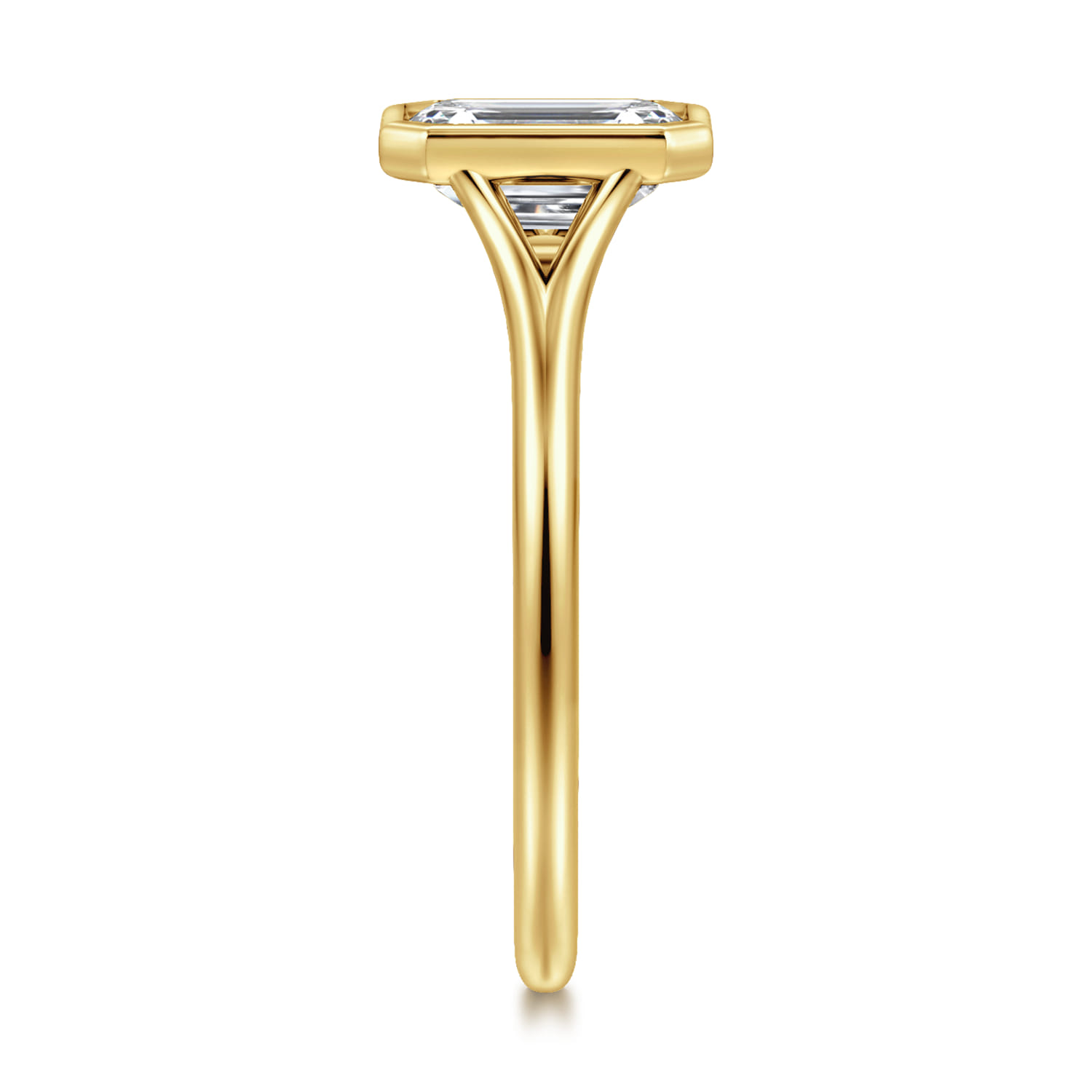 Kaya - 14K Yellow Gold Emerald Cut Solitaire Diamond Engagement Ring