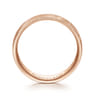 Kayden - 14K Rose Gold 6mm - Brushed Diamond Cut Men's Wedding Band