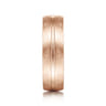 Kayden - 14K Rose Gold 6mm - Brushed Diamond Cut Men's Wedding Band