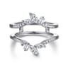 Enhancer Wedding Ring in 14k White Gold with  Natural Diamond at Gabriel & Co.