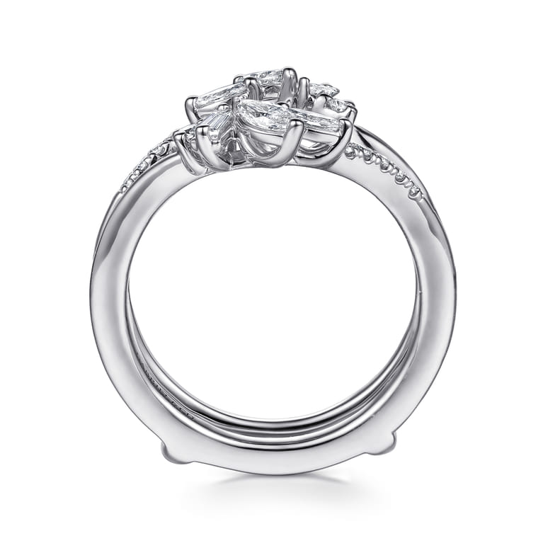Enhancer Wedding Ring in 14k White Gold with  Natural Diamond at Gabriel & Co. - Shot 2