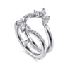 Enhancer Wedding Ring in 14k White Gold with  Natural Diamond at Gabriel & Co.