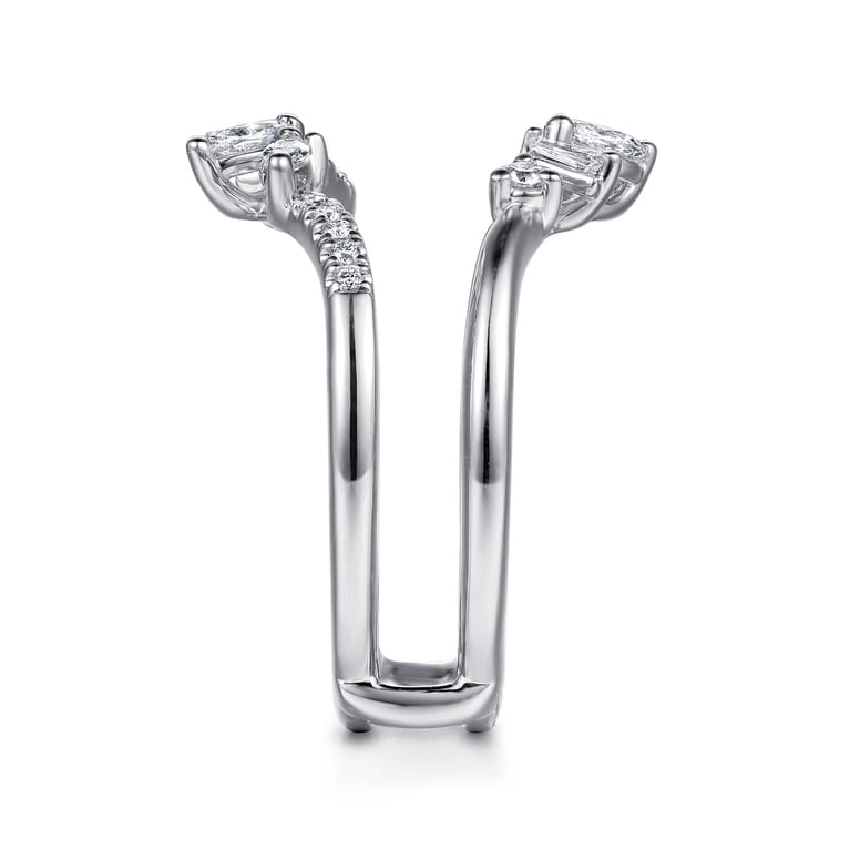 Enhancer Wedding Ring in 14k White Gold with  Natural Diamond at Gabriel & Co. - Shot 4