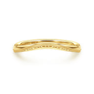 Kenzie - Vintage Inspired Curved 14K Yellow Gold Anniversary Band