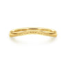 Curved Wedding Ring in 14k Yellow Gold with   at Gabriel & Co.
