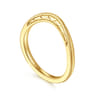 Curved Wedding Ring in 14k Yellow Gold with   at Gabriel & Co.