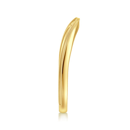 Kenzie - Vintage Inspired Curved 14K Yellow Gold Anniversary Band