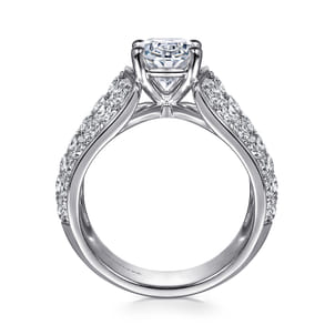 Kera - 14K White Gold Oval Diamond Engagement Ring