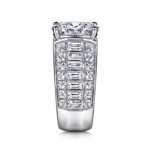 Kera - 14K White Gold Oval Diamond Engagement Ring