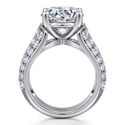 Kera - 14K White Gold Round Diamond Engagement Ring