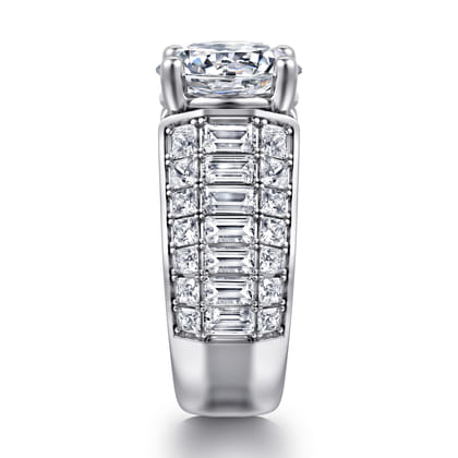 Kera - 14K White Gold Round Diamond Engagement Ring