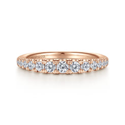 Kiana - 14K Rose Gold Graduating Diamond Anniversary Band