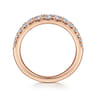 Straight Wedding Ring in 14k Rose Gold with Round Natural Diamond at Gabriel & Co.