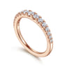 Straight Wedding Ring in 14k Rose Gold with Round Natural Diamond at Gabriel & Co.