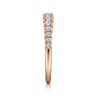 Straight Wedding Ring in 14k Rose Gold with Round Natural Diamond at Gabriel & Co.