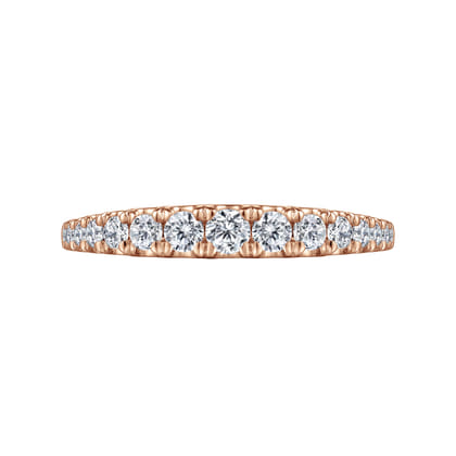 Kiana - 14K Rose Gold Graduating Diamond Anniversary Band