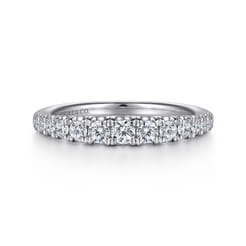 Kiana - 14K White Gold Graduating Diamond Anniversary Band