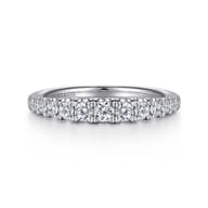 Kiana - 14K White Gold Graduating Diamond Anniversary Band