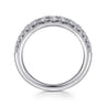 Straight Wedding Ring in 14k White Gold with Round Natural Diamond at Gabriel & Co.