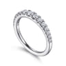 Straight Wedding Ring in 14k White Gold with Round Natural Diamond at Gabriel & Co.