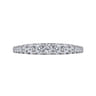 Straight Wedding Ring in 14k White Gold with Round Natural Diamond at Gabriel & Co.