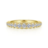Straight Wedding Ring in 14k Yellow Gold with Round Natural Diamond at Gabriel & Co.