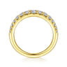 Straight Wedding Ring in 14k Yellow Gold with Round Natural Diamond at Gabriel & Co.