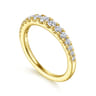 Straight Wedding Ring in 14k Yellow Gold with Round Natural Diamond at Gabriel & Co.