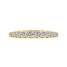 Straight Wedding Ring in 14k Yellow Gold with Round Natural Diamond at Gabriel & Co.