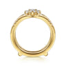Enhancer Wedding Ring in 14k Yellow Gold with Pear Natural Diamond at Gabriel & Co.