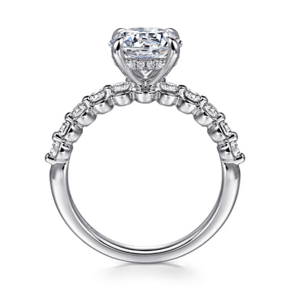 Kim - 14K White Gold Round Diamond Engagement Ring
