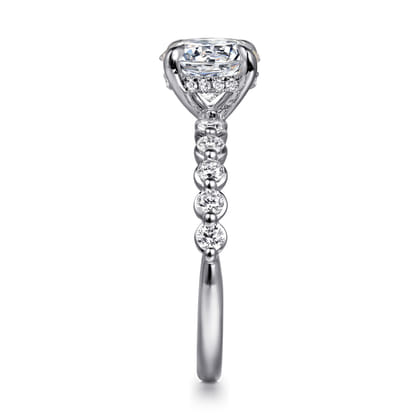 Kim - 14K White Gold Round Diamond Engagement Ring