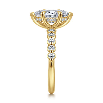 Kim - 14K Yellow Gold Marquise Shape Diamond Engagement Ring