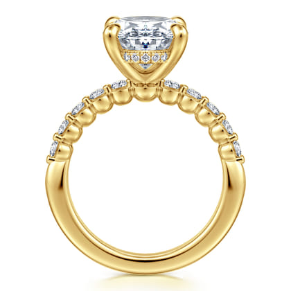 Kim - 14K Yellow Gold Oval Diamond Engagement Ring