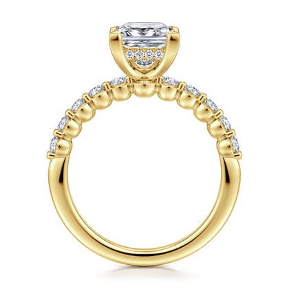 Kim - 14K Yellow Gold Princess Cut Diamond Engagement Ring