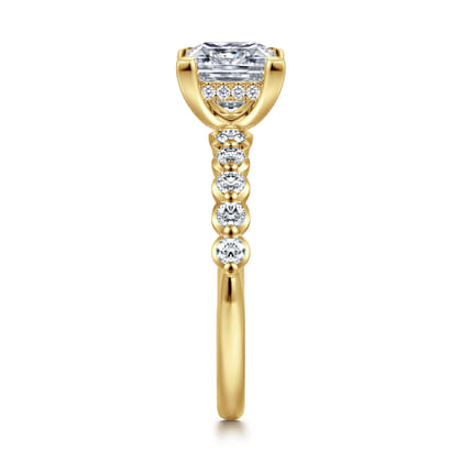 Kim - 14K Yellow Gold Princess Cut Diamond Engagement Ring