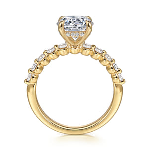 Kim - 14K Yellow Gold Round Diamond Engagement Ring