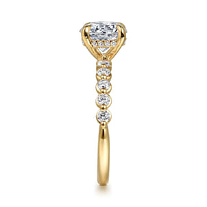 Kim - 14K Yellow Gold Round Diamond Engagement Ring